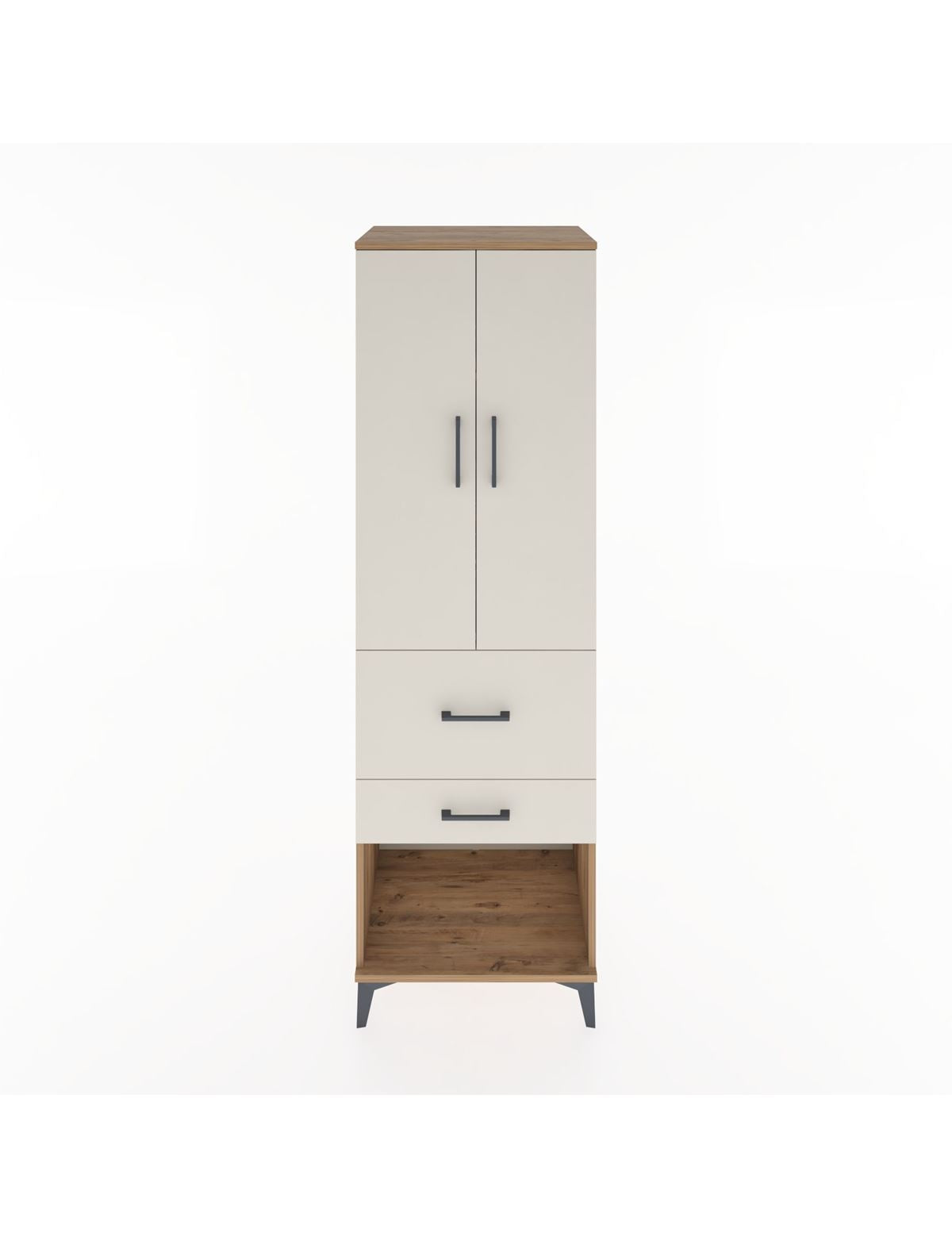 Hyperion Dolap 3 Raflı 2 Çekmeceli 2 Kapaklı 60x44x195 Çam-Aytaşı