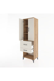 Hyperion Dolap 3 Raflı 2 Çekmeceli 2 Kapaklı 60x44x195 Çam-Aytaşı