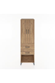 Hyperion Dolap 3 Raflı 2 Çekmeceli 2 Kapaklı 60x44x195 Çam-Çam