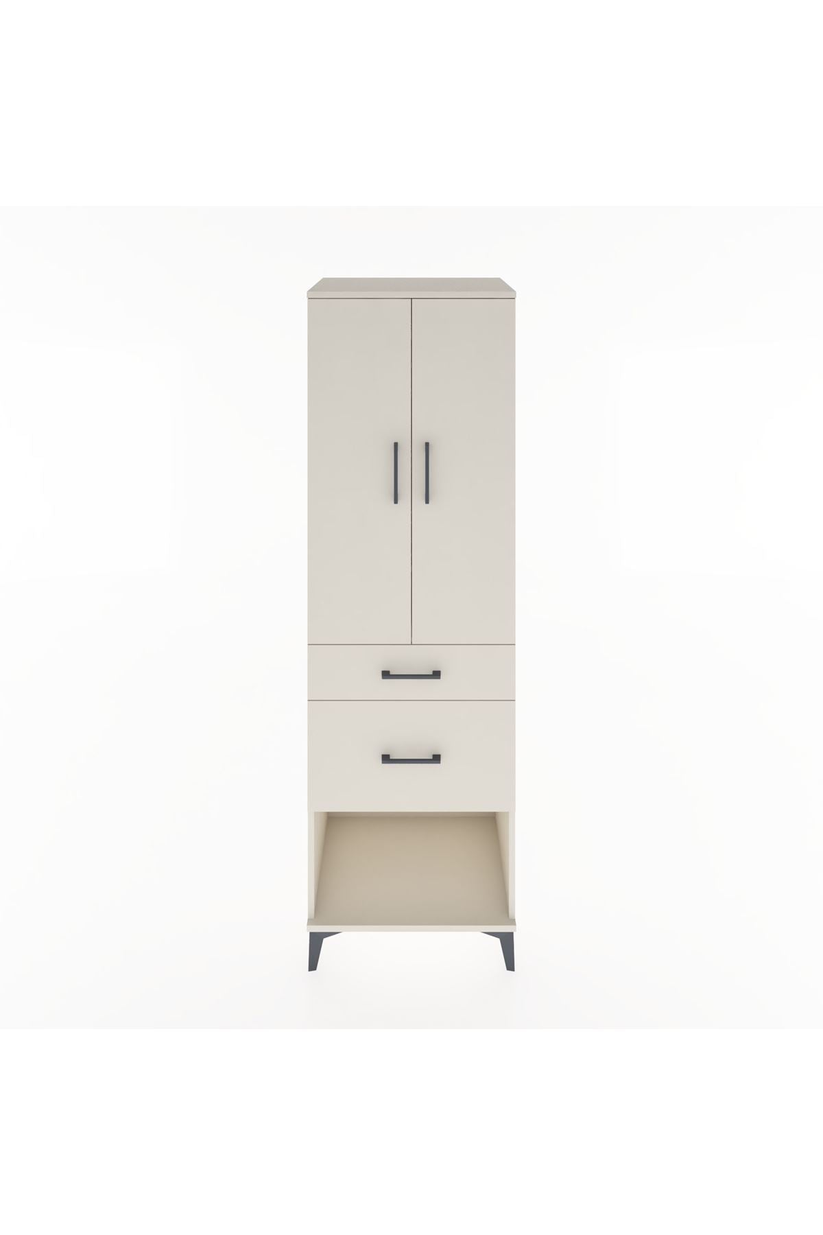 Hyperion Dolap Tek Raflı 2 Çekmeceli Tek Askılı 60x44x195 Aytaşı-Aytaşı