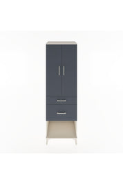 Hyperion Dolap Tek Raflı 2 Çekmeceli Tek Askılı 60x44x195 Aytaşı-Antrasit