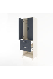 Hyperion Dolap Tek Raflı 2 Çekmeceli Tek Askılı 60x44x195 Aytaşı-Antrasit