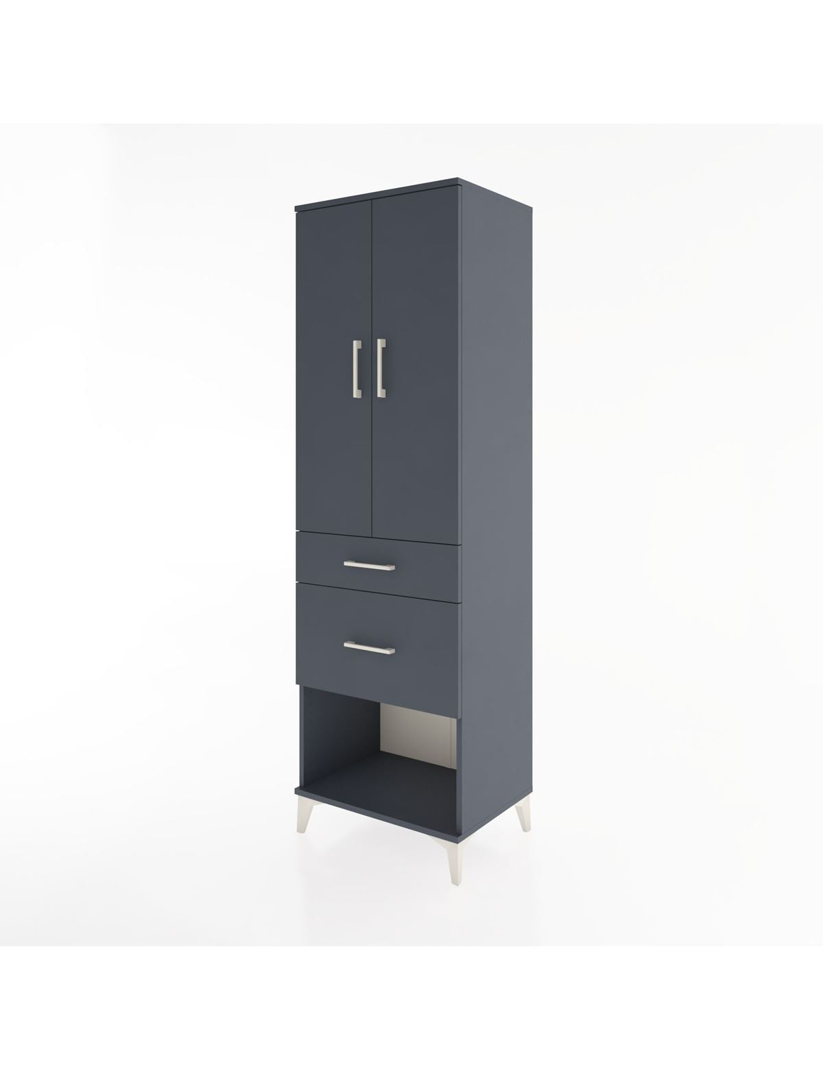 Hyperion Dolap Tek Raflı 2 Çekmeceli Tek Askılı 60x44x195 - S59M052V5B