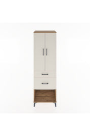 Hyperion Dolap Tek Raflı 2 Çekmeceli Tek Askılı 60x44x195 Çam-Aytaşı