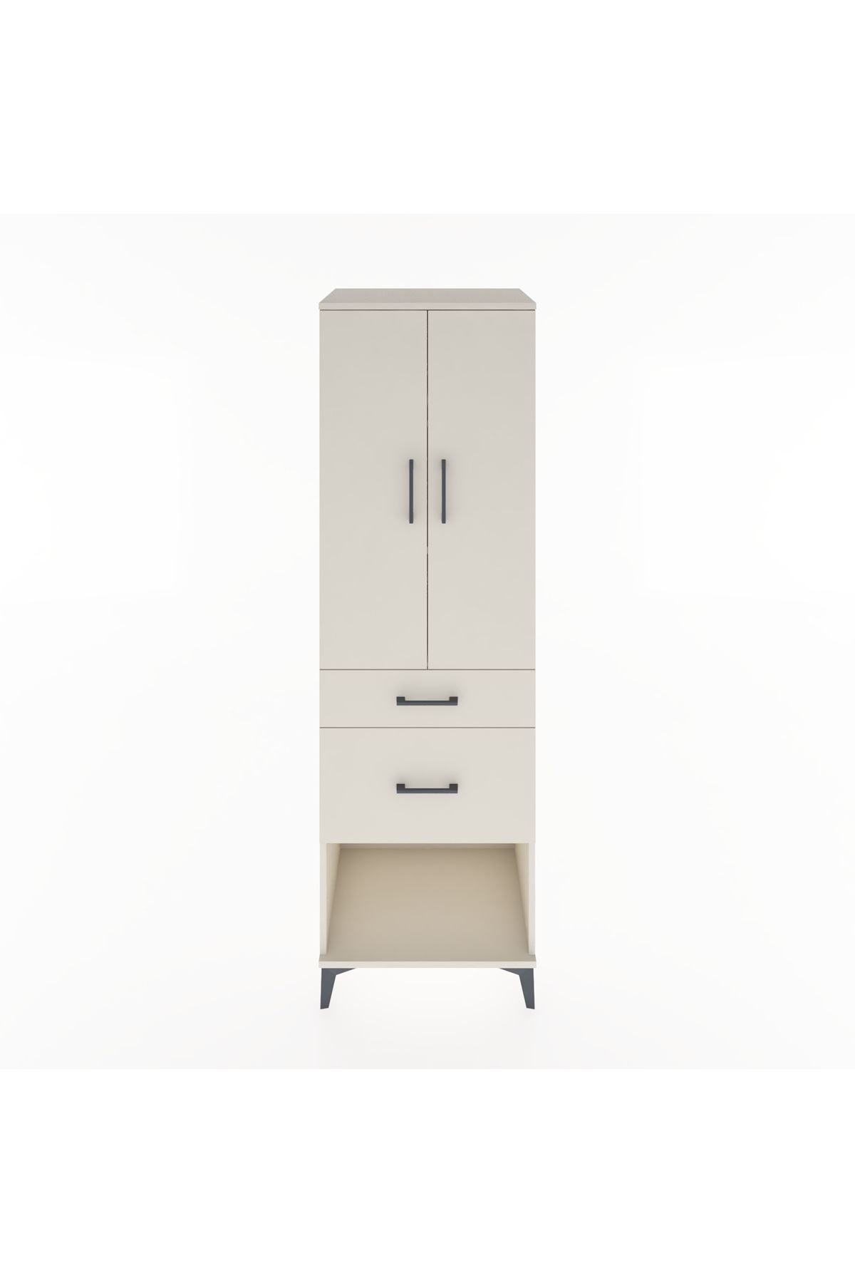 Hyperion Dolap 3 Raflı 2 Çekmeceli 2 Kapaklı 60x44x195 Aytaşı-Aytaşı