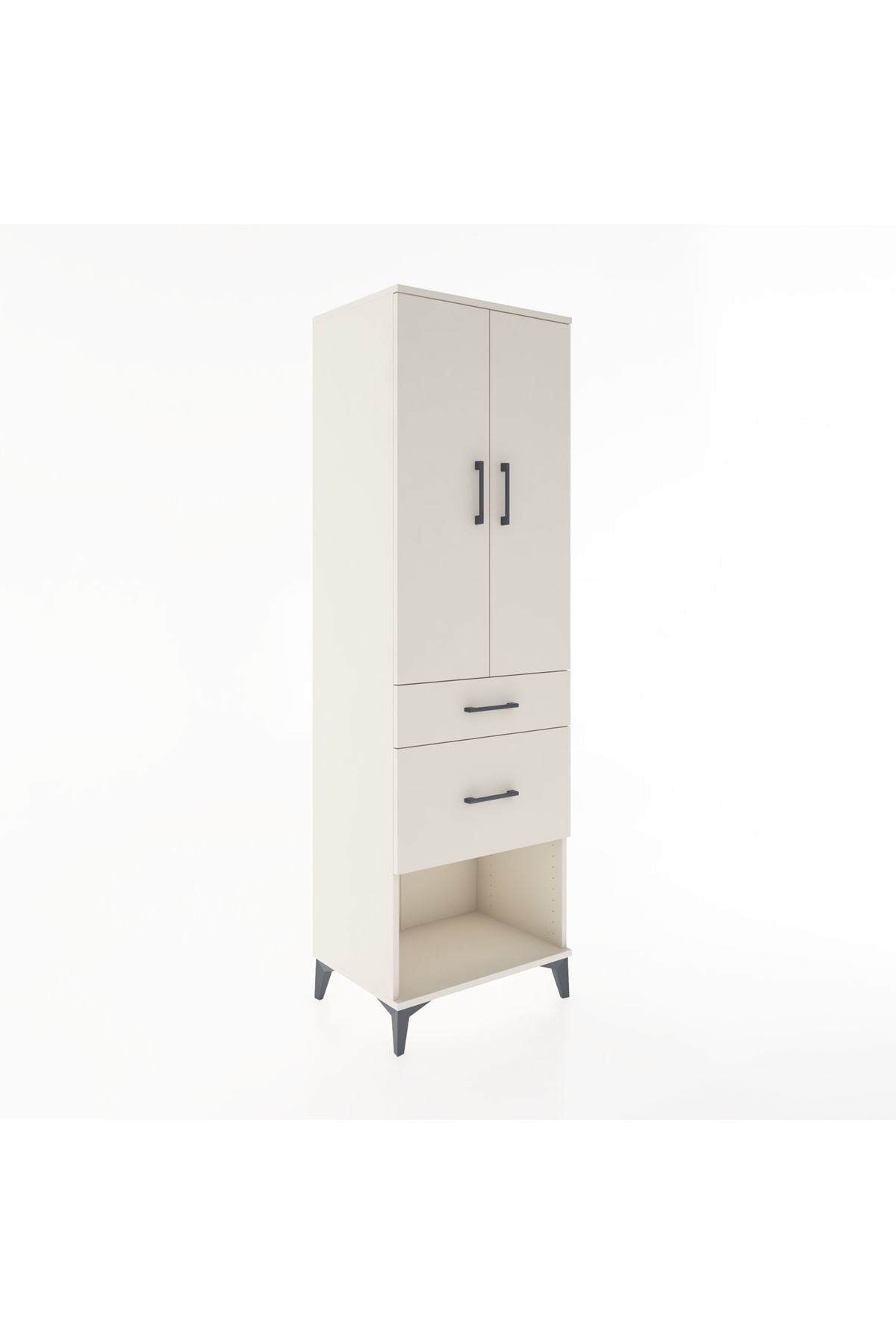 Hyperion Dolap 3 Raflı 2 Çekmeceli 2 Kapaklı 60x44x195 Aytaşı-Aytaşı