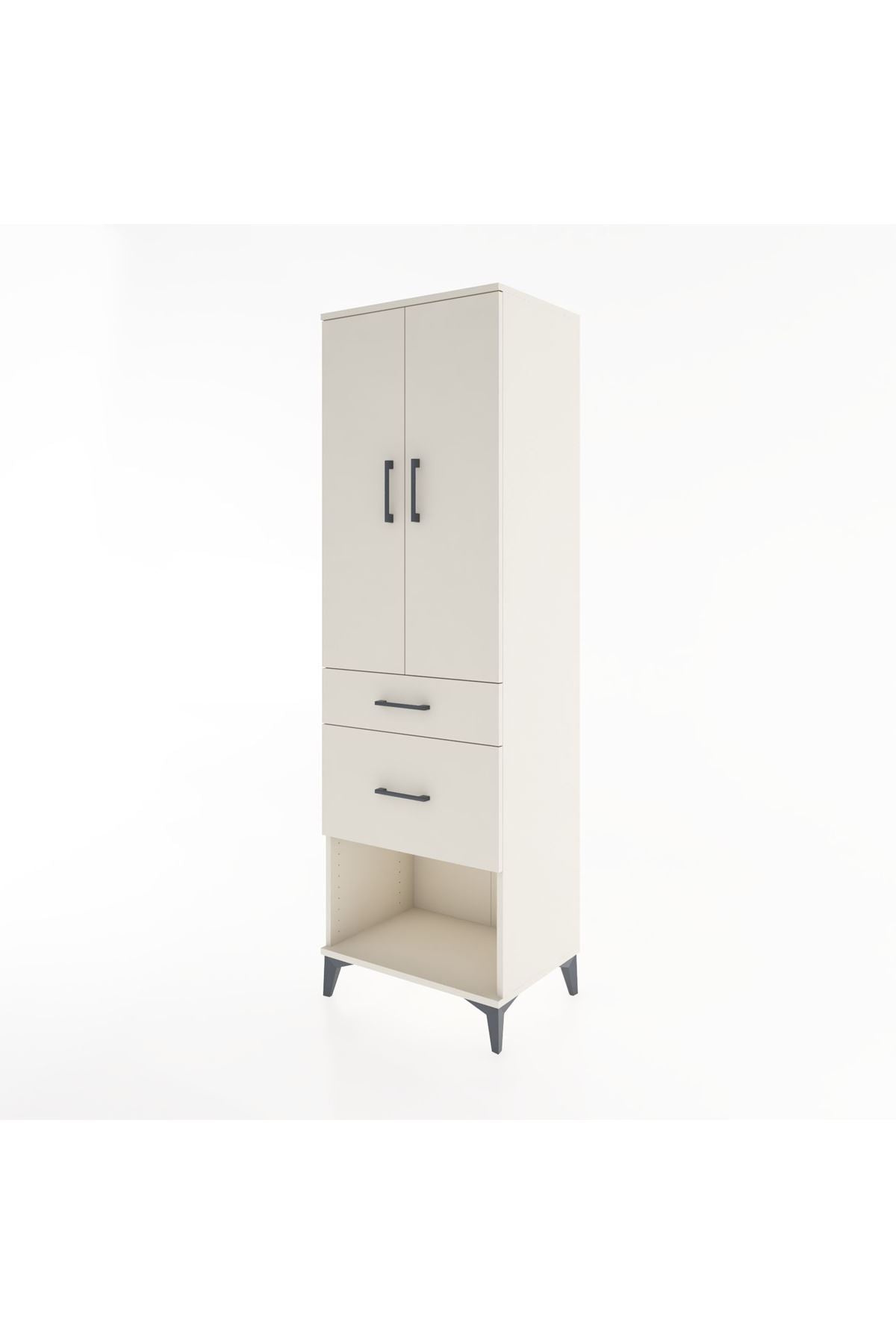 Hyperion Dolap 3 Raflı 2 Çekmeceli 2 Kapaklı 60x44x195 Aytaşı-Aytaşı