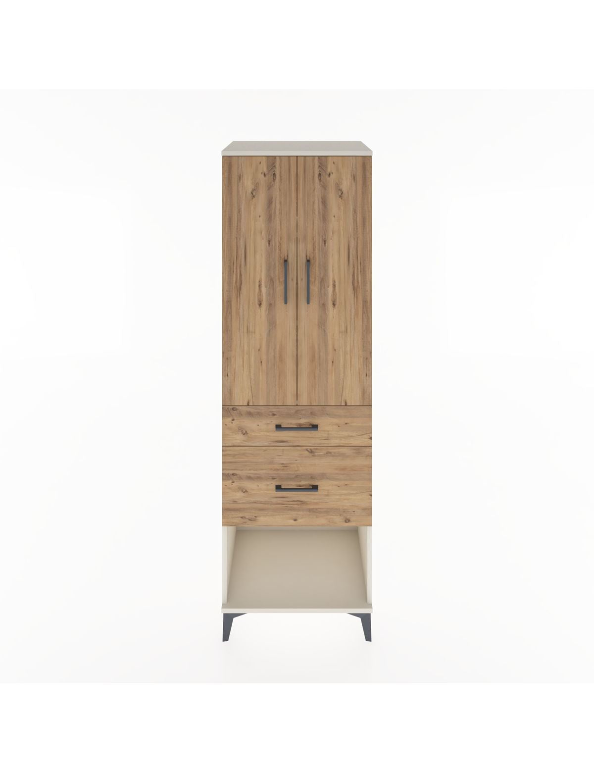 Hyperion Dolap 3 Raflı 2 Çekmeceli 2 Kapaklı 60x44x195 Aytaşı-Çam