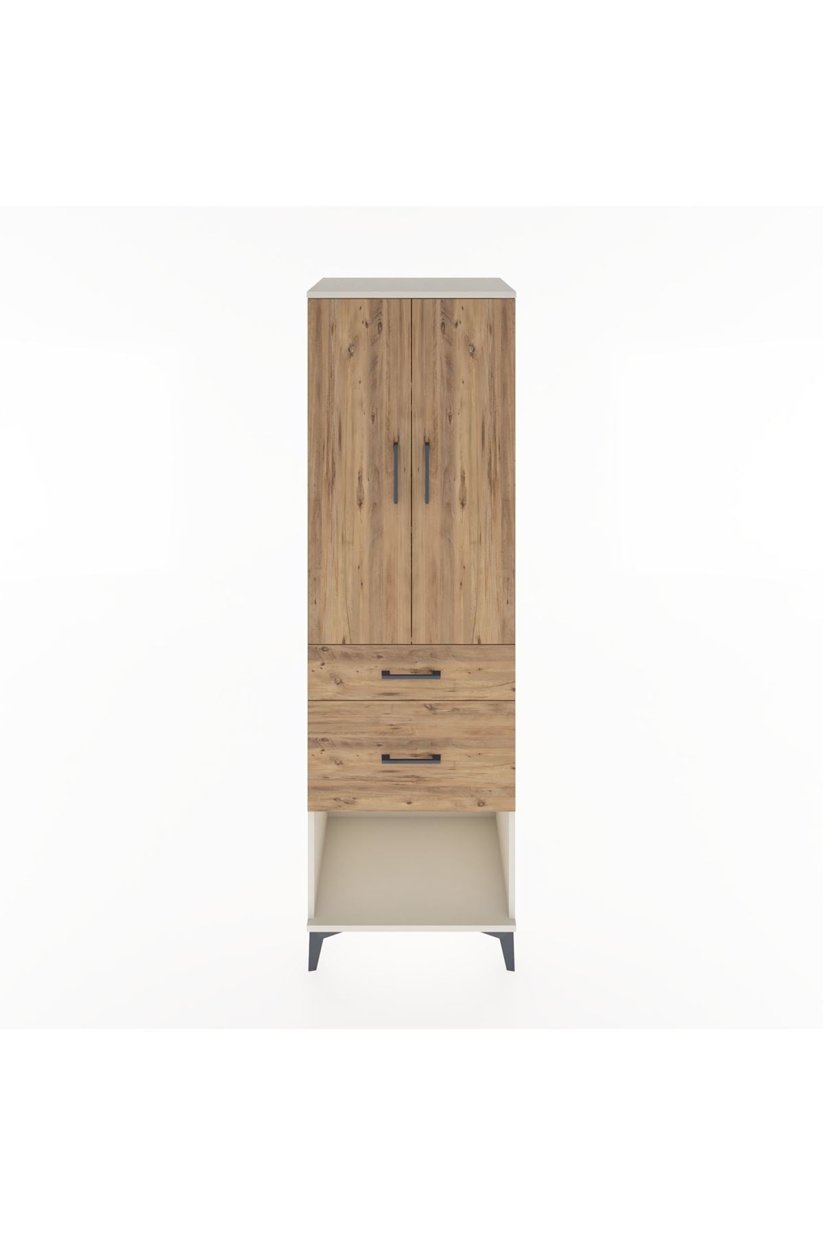 Hyperion Dolap 3 Raflı 2 Çekmeceli 2 Kapaklı 60x44x195 Aytaşı-Çam