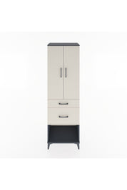 Hyperion Dolap 3 Raflı 2 Çekmeceli 2 Kapaklı 60x44x195 Antrasit-Aytaşı