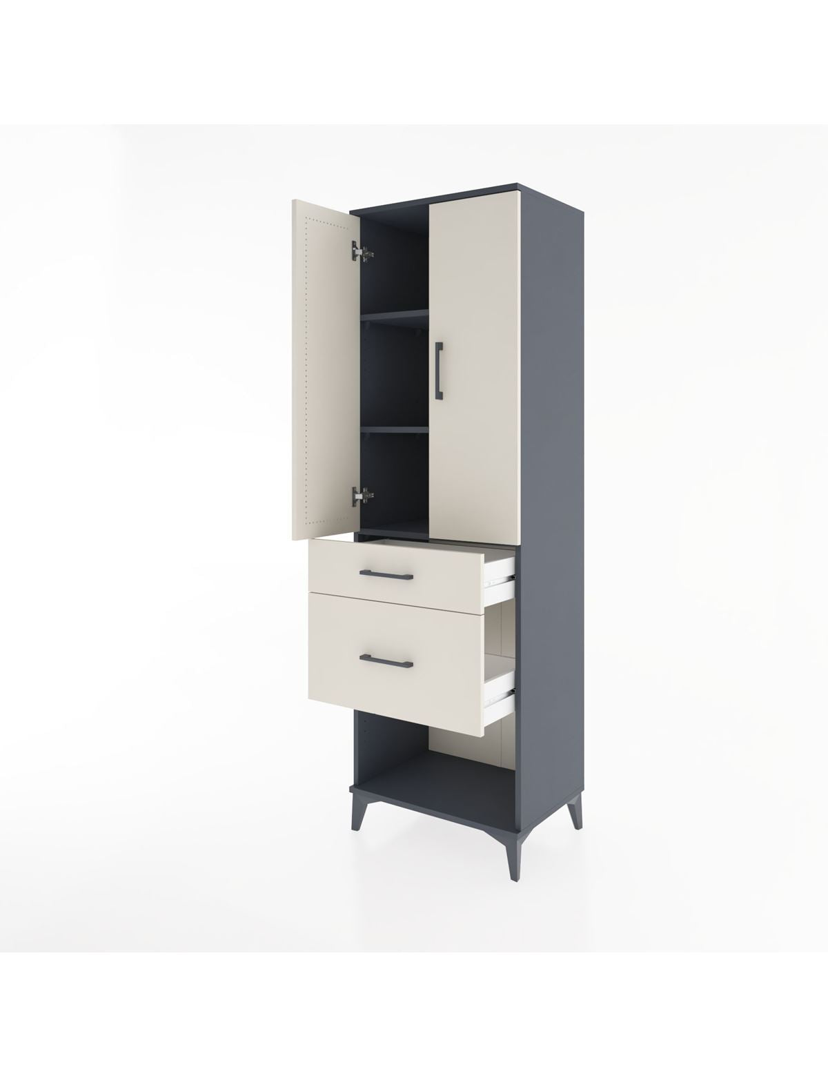 Hyperion Dolap 3 Raflı 2 Çekmeceli 2 Kapaklı 60x44x195 - S59M053V4B