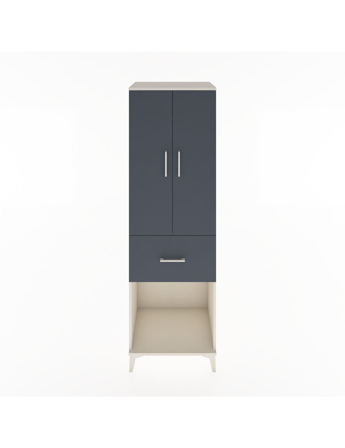 Hyperion Dolap Tek Raflı Tek Çekmeceli Tek Askılı 60x44x195 Aytaşı-Antrasit