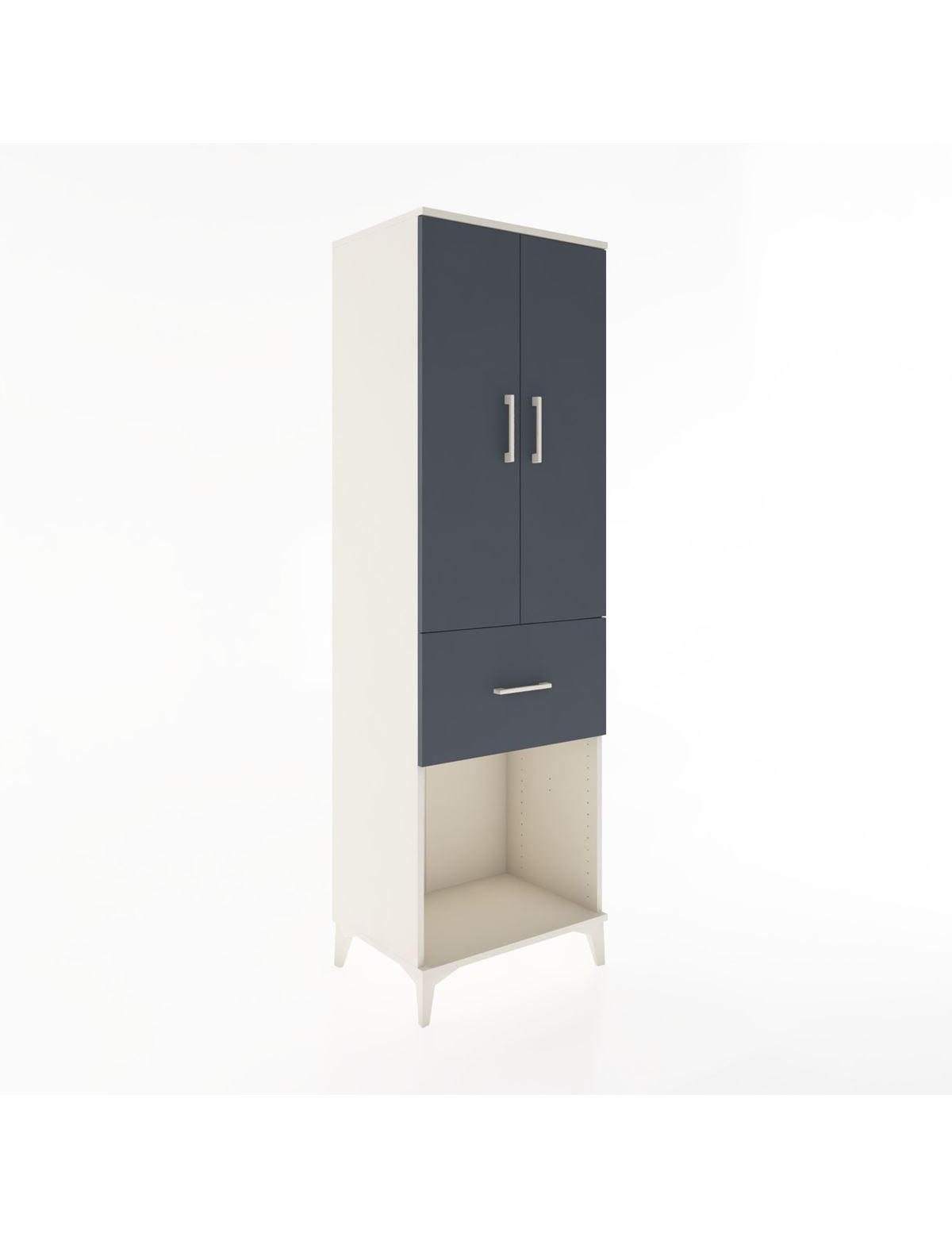 Hyperion Dolap Tek Raflı Tek Çekmeceli Tek Askılı 60x44x195 Aytaşı-Antrasit