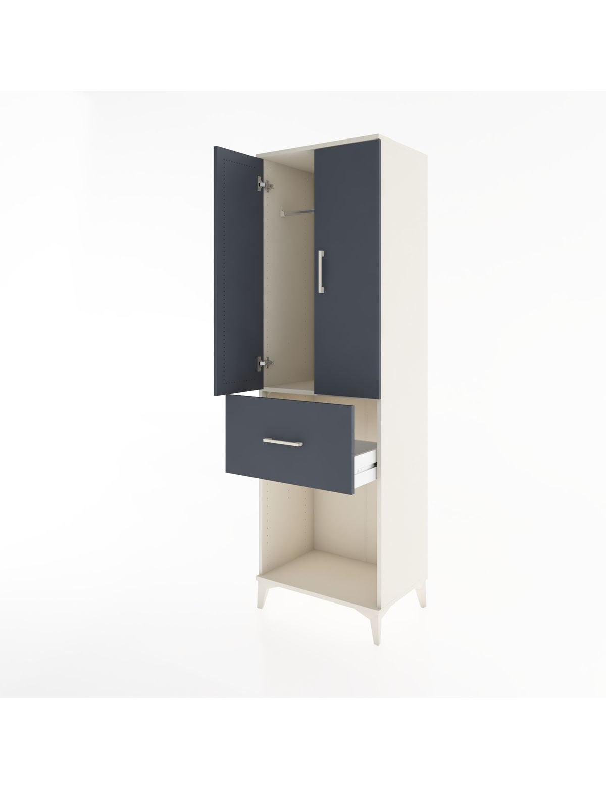Hyperion Dolap Tek Raflı Tek Çekmeceli Tek Askılı 60x44x195 - S59M054V2B