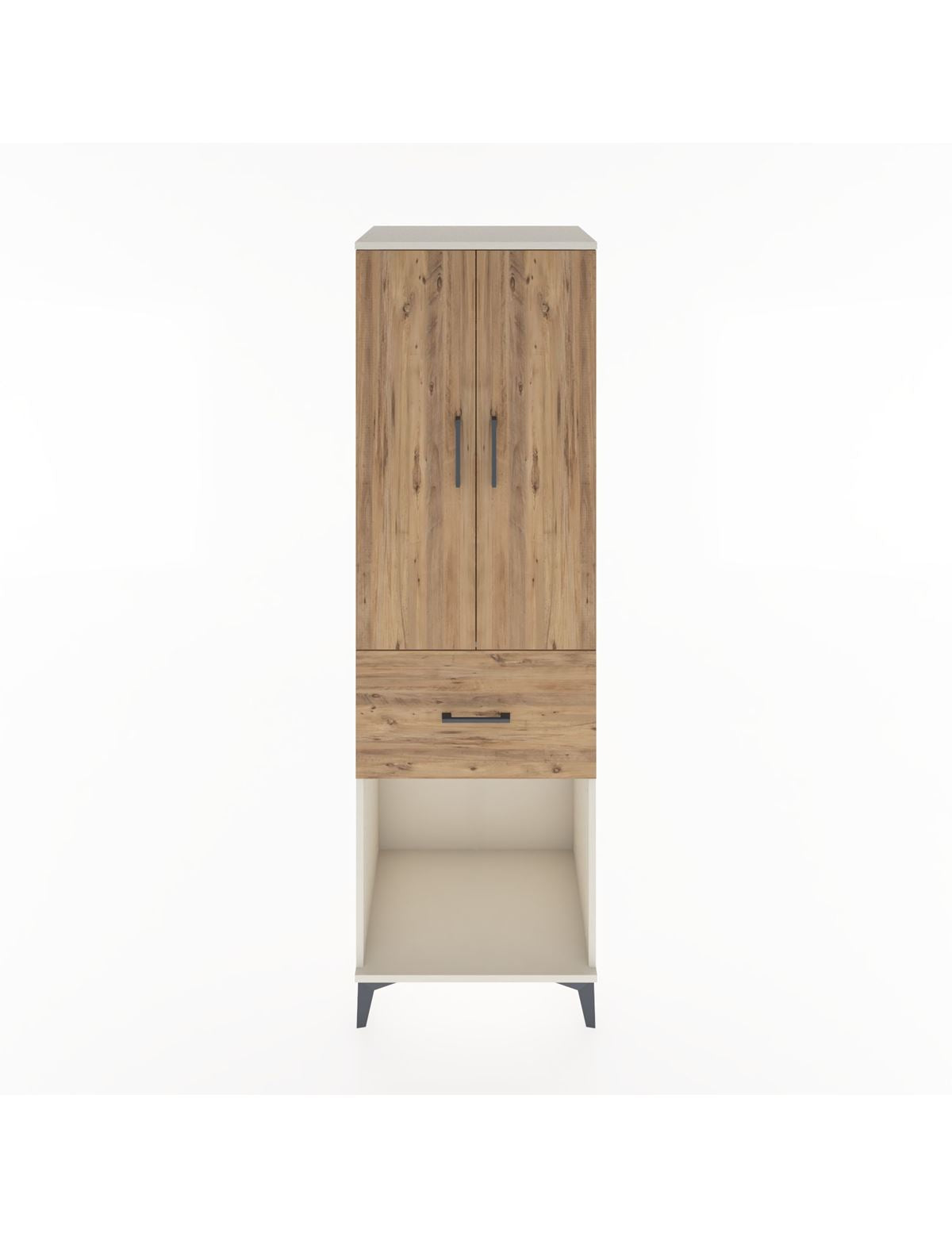 Hyperion Dolap Tek Raflı Tek Çekmeceli Tek Askılı 60x44x195 Aytaşı-Çam