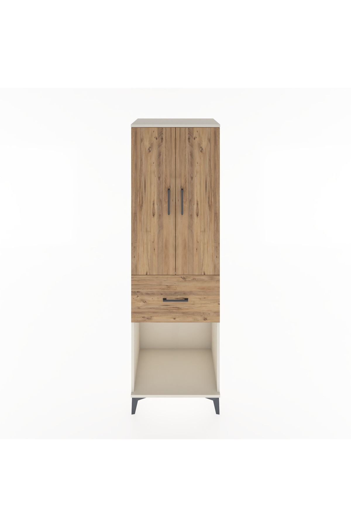 Hyperion Dolap Tek Raflı Tek Çekmeceli Tek Askılı 60x44x195 Aytaşı-Çam