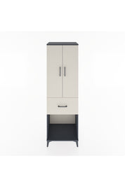 Hyperion Dolap Tek Raflı Tek Çekmeceli Tek Askılı 60x44x195 Antrasit-Aytaşı