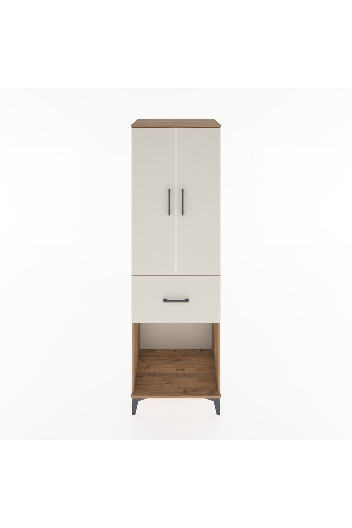 Hyperion Dolap Tek Raflı Tek Çekmeceli Tek Askılı 60x44x195 Çam-Aytaşı