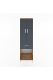 Hyperion Dolap Tek Raflı Tek Çekmeceli Tek Askılı 60x44x195 Çam-Antrasit