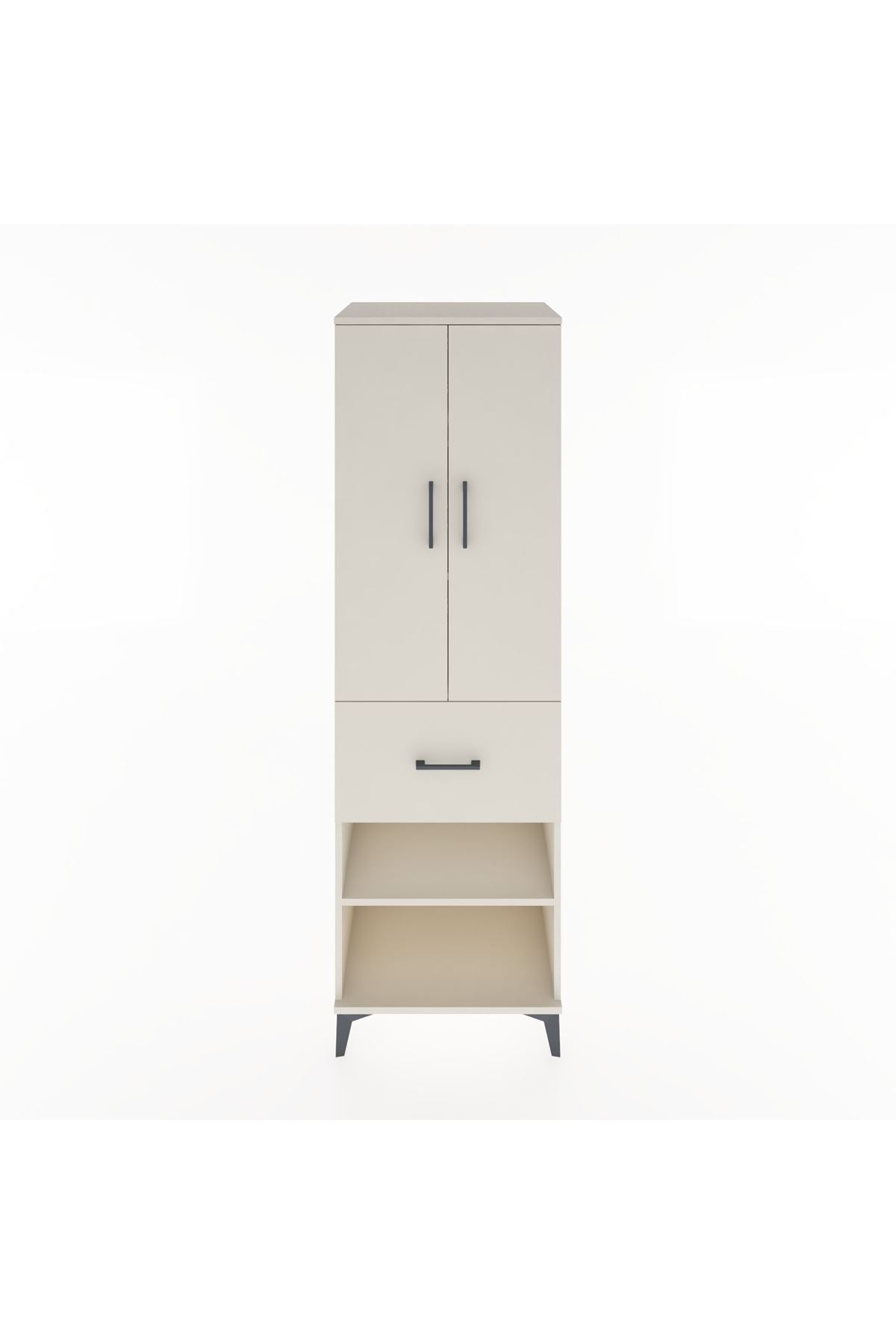 Hyperion Dolap 4 Raflı Tek Çekmeceli 2 Kapaklı 60x44x195 Aytaşı-Aytaşı