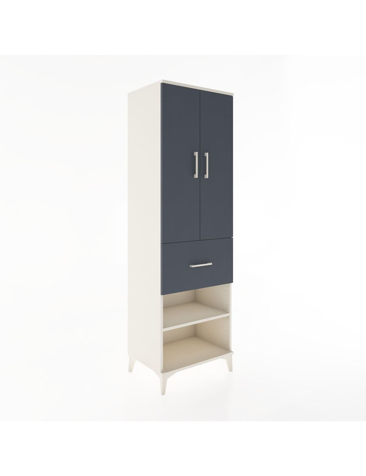 Hyperion Dolap 4 Raflı Tek Çekmeceli 2 Kapaklı 60x44x195 Aytaşı-Antrasit