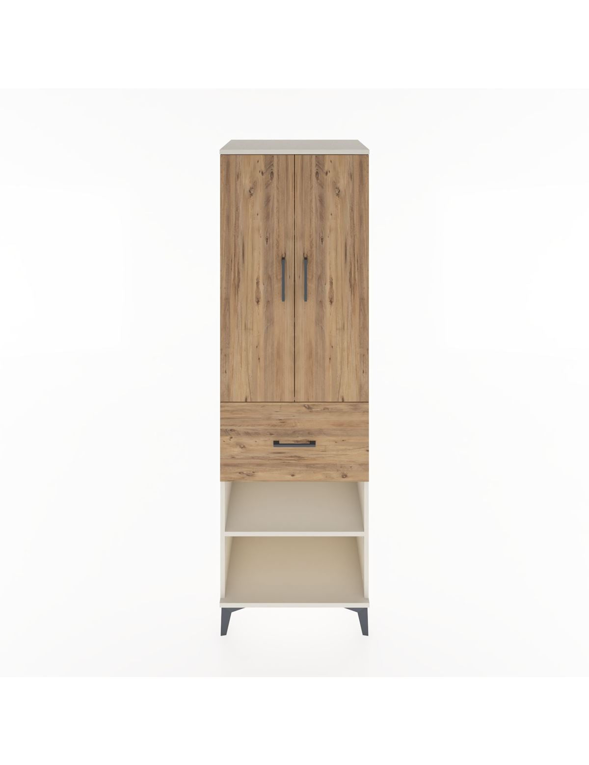 Hyperion Dolap 4 Raflı Tek Çekmeceli 2 Kapaklı 60x44x195 Aytaşı-Çam