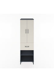 Hyperion Dolap 4 Raflı Tek Çekmeceli 2 Kapaklı 60x44x195 Antrasit-Aytaşı