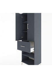 Hyperion Dolap 4 Raflı Tek Çekmeceli 2 Kapaklı 60x44x195 Antrasit-Antrasit