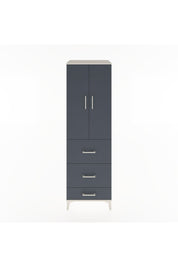 Hyperion Dolap Tek Raflı 3 Çekmeceli Tek Askılı 60x44x195 Aytaşı-Antrasit