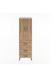 Hyperion Dolap Tek Raflı 3 Çekmeceli Tek Askılı 60x44x195 Aytaşı-Çam
