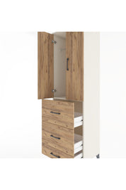 Hyperion Dolap Tek Raflı 3 Çekmeceli Tek Askılı 60x44x195 Aytaşı-Çam