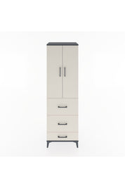 Hyperion Dolap Tek Raflı 3 Çekmeceli Tek Askılı 60x44x195 Antrasit-Aytaşı