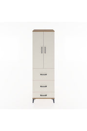 Hyperion Dolap Tek Raflı 3 Çekmeceli Tek Askılı 60x44x195 Çam-Aytaşı