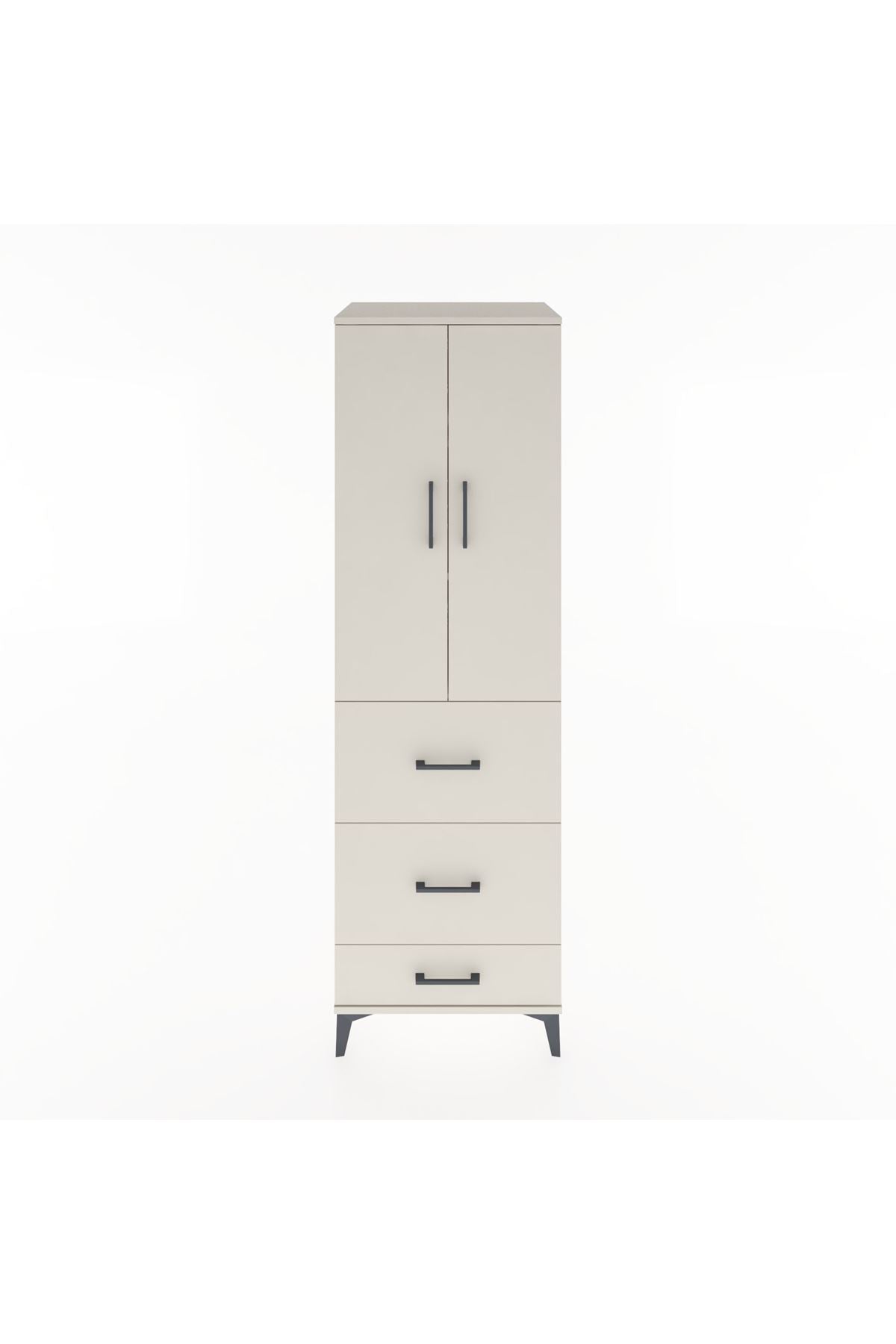 Hyperion Dolap 3 Raflı 3 Çekmeceli 2 Kapaklı 60x44x195 Aytaşı-Aytaşı