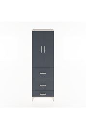 Hyperion Dolap 3 Raflı 3 Çekmeceli 2 Kapaklı 60x44x195 Aytaşı-Antrasit