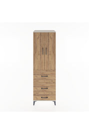 Hyperion Dolap 3 Raflı 3 Çekmeceli 2 Kapaklı 60x44x195 Aytaşı-Çam