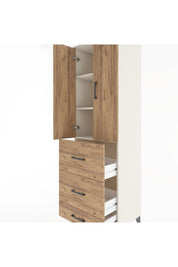Hyperion Dolap 3 Raflı 3 Çekmeceli 2 Kapaklı 60x44x195 Aytaşı-Çam