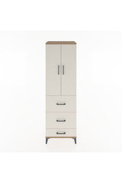 Hyperion Dolap 3 Raflı 3 Çekmeceli 2 Kapaklı 60x44x195 Çam-Aytaşı