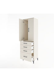 Hyperion Dolap Tek Raflı 4 Çekmeceli Tek Askılı 60x44x195 Aytaşı-Aytaşı