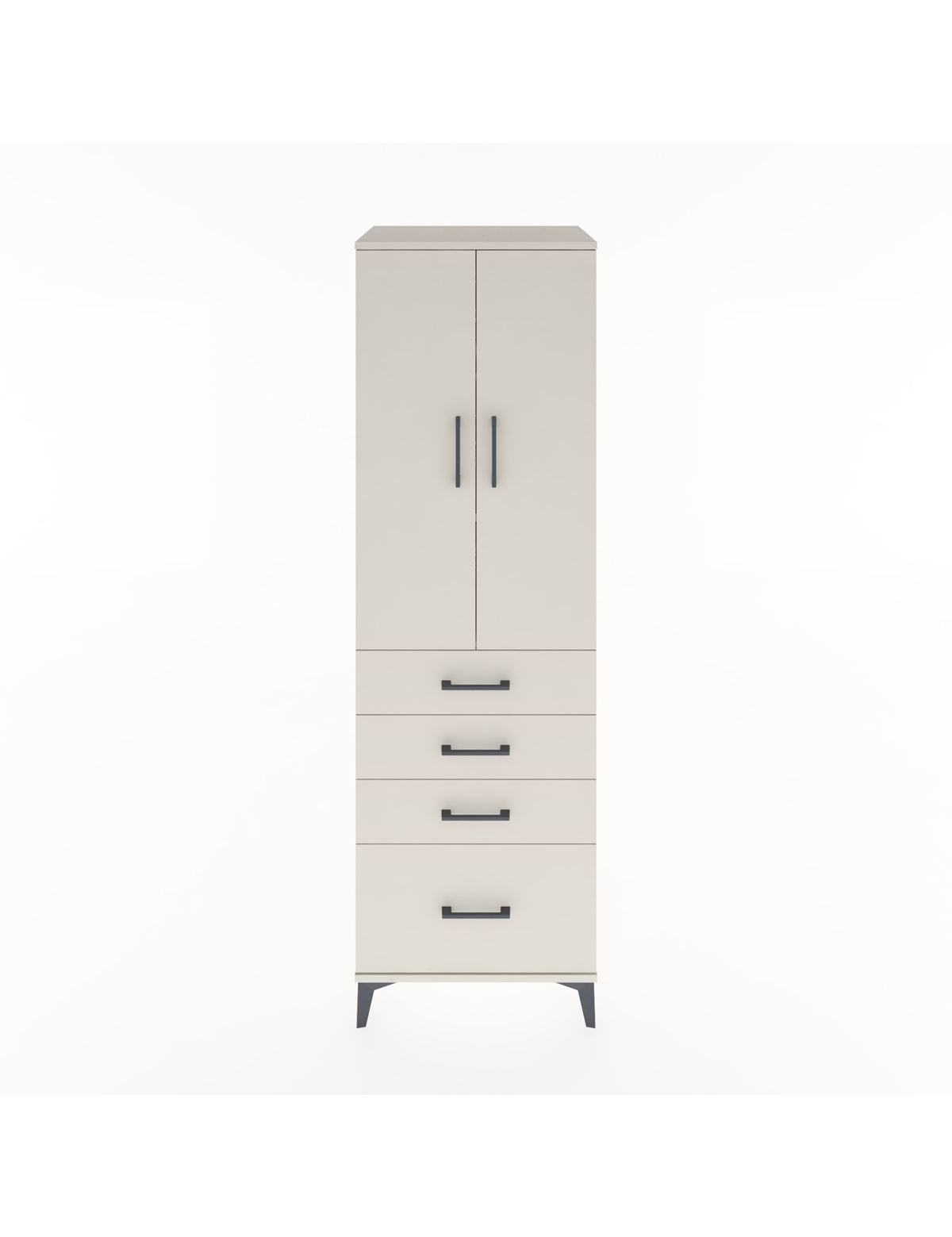 Hyperion Dolap 3 Raflı 4 Çekmeceli 2 Kapaklı 60x44x195 Aytaşı-Aytaşı