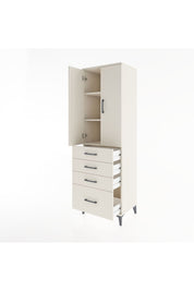 Hyperion Dolap 3 Raflı 4 Çekmeceli 2 Kapaklı 60x44x195 Aytaşı-Aytaşı