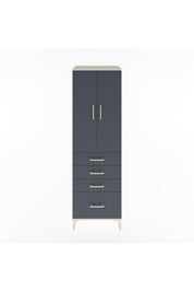 Hyperion Dolap 3 Raflı 4 Çekmeceli 2 Kapaklı 60x44x195 Aytaşı-Antrasit