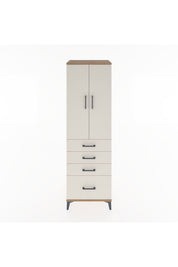 Hyperion Dolap 3 Raflı 4 Çekmeceli 2 Kapaklı 60x44x195 Çam-Aytaşı