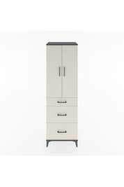 Hyperion Dolap Tek Raflı 3 Çekmeceli Tek Askılı 60x44x195 Antrasit-Aytaşı