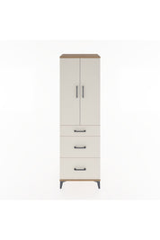 Hyperion Dolap Tek Raflı 3 Çekmeceli Tek Askılı 60x44x195 Çam-Aytaşı