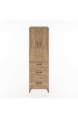 Hyperion Dolap Tek Raflı 3 Çekmeceli Tek Askılı 60x44x195