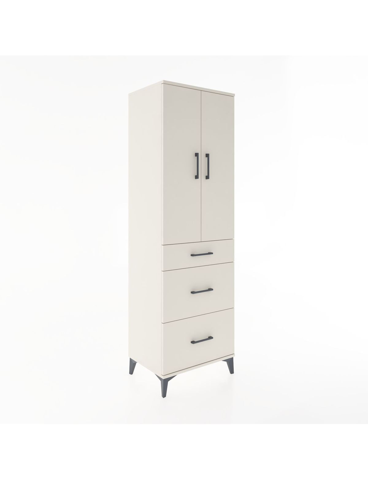 Hyperion Dolap 3 Raflı 3 Çekmeceli 2 Kapaklı 60x44x195 Aytaşı-Aytaşı