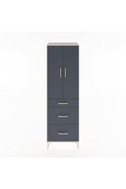 Hyperion Dolap 3 Raflı 3 Çekmeceli 2 Kapaklı 60x44x195 Aytaşı-Antrasit