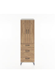 Hyperion Dolap 3 Raflı 3 Çekmeceli 2 Kapaklı 60x44x195 Aytaşı-Çam