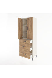 Hyperion Dolap 3 Raflı 3 Çekmeceli 2 Kapaklı 60x44x195 Aytaşı-Çam
